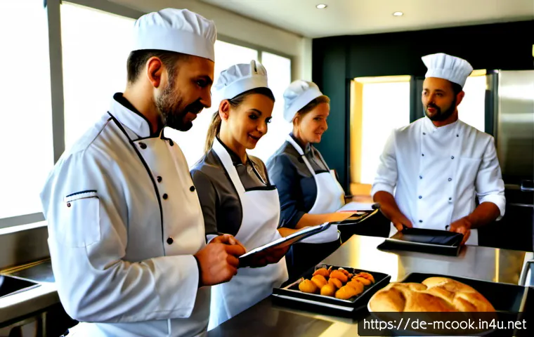 Home 17 다문화 요리사 채용 공고 분석 - Photorealistic multicultural chef recruitment concept in a modern German restaurant kitchen, a confi...